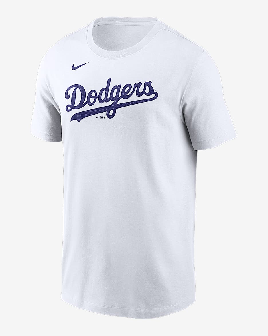 大谷翔平 Los Angeles Dodgers Men's Nike MLB T-Shirt Men's Los Angeles Dodgers Shohei Ohtani Nike White 2024 Fuse